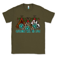 Army Green Christmas With Tribe Classic Tee - CowhideDigitalArt