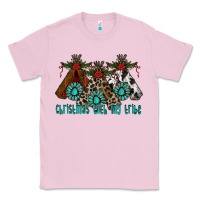 Bubblegum Pink Christmas With Tribe Classic Tee - CowhideDigitalArt
