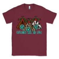 Burgundy Christmas With Tribe Classic Tee - CowhideDigitalArt