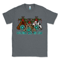 Charcoal Heather Christmas With Tribe Classic Tee - CowhideDigitalArt
