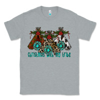 Heather Grey Christmas With Tribe Classic Tee - CowhideDigitalArt