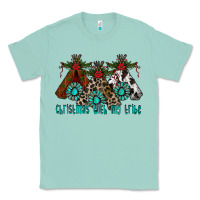 Seafoam Christmas With Tribe Classic Tee - CowhideDigitalArt