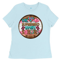 Baby Blue nurse round earrings 1 Ladies Tee - BundleAndBundleShop