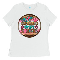 White nurse round earrings 1 Ladies Tee - BundleAndBundleShop