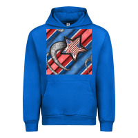 Cobalt stripes & stars seamless pattern Urban Hoodie - BundleAndBundleShop