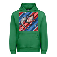 Emerald stripes & stars seamless pattern Urban Hoodie - BundleAndBundleShop