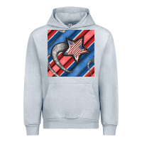 Heather Grey stripes & stars seamless pattern Urban Hoodie - BundleAndBundleShop