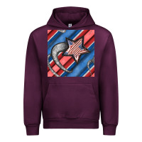 Mauve Wine stripes & stars seamless pattern Urban Hoodie - BundleAndBundleShop