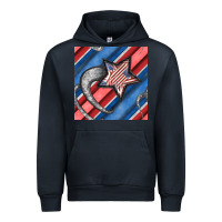 Navy stripes & stars seamless pattern Urban Hoodie - BundleAndBundleShop