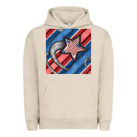 Pigment French Oak stripes & stars seamless pattern Urban Hoodie - BundleAndBundleShop