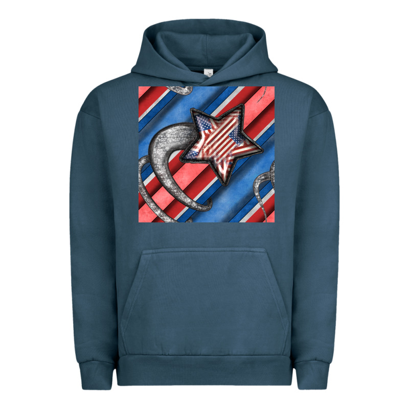 Stripes & Stars Seamless Pattern Urban Hoodie by BundleAndBundleShop | Teevron