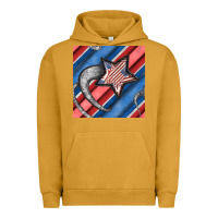Pigment Peanut Butter stripes & stars seamless pattern Urban Hoodie - BundleAndBundleShop