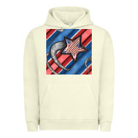 Pigment Pistachio stripes & stars seamless pattern Urban Hoodie - BundleAndBundleShop