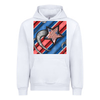 White stripes & stars seamless pattern Urban Hoodie - BundleAndBundleShop