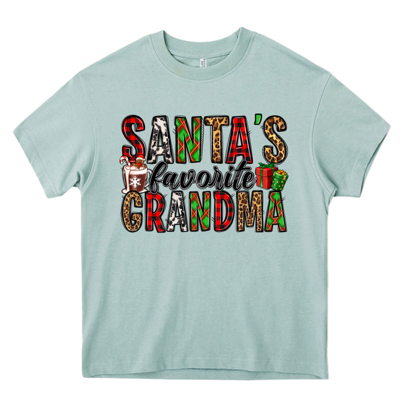 Santa's Favorite Grandma Heavy Core Tee by Jasminsmagicworld | Teevron