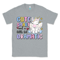 Heather Grey cute smart and a little bit dramatic Classic Tee - MaliasSmallBusiness
