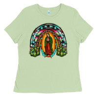 Matcha our lady of guadalupe rainbow Ladies Tee - JahusDesignShop