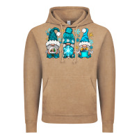 Vintage Coffee winter gnomies Vintage Hoodie - NancyCooperArtShop