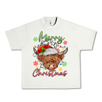 Pistachio merry christmas cow Urban Heavy Tee - MaliasSmallBusiness