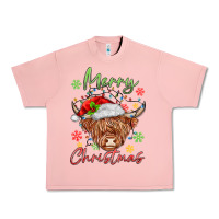 Salmon merry christmas cow Urban Heavy Tee - MaliasSmallBusiness
