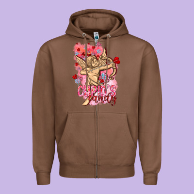 Cupids Candy With Candies Valentine's Day Zipper Hoodie Designed By Howdyjamesfarm
