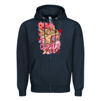 Navy Cupids candy with candies Valentine's Day Zipper Hoodie - HowdyJamesFarm