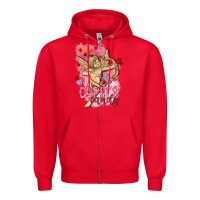 Red Cupids candy with candies Valentine's Day Zipper Hoodie - HowdyJamesFarm