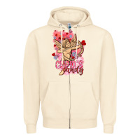 Sandshell Cupids candy with candies Valentine's Day Zipper Hoodie - HowdyJamesFarm