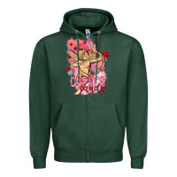 Sports Green Cupids candy with candies Valentine's Day Zipper Hoodie - HowdyJamesFarm