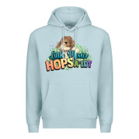 Blue Mist Little mister hops a lot Easter day Premium Hoodie - HowdyJamesFarm