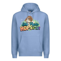 Colony Blue Little mister hops a lot Easter day Premium Hoodie - HowdyJamesFarm