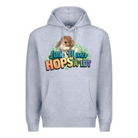 Heather Grey Little mister hops a lot Easter day Premium Hoodie - HowdyJamesFarm