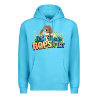 Ocean Blue Little mister hops a lot Easter day Premium Hoodie - HowdyJamesFarm