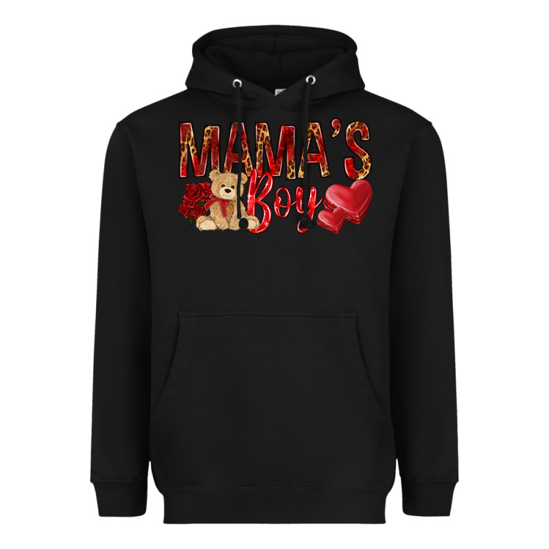 Mamas Boy With Leopard Mother's Day Heavyweight Hoodie by HowdyJamesFarm | Teevron