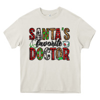 Cream santa's favorite doctor Heavy Core Tee - Jasminsmagicworld