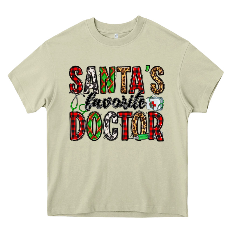 Santa's Favorite Doctor Heavy Core Tee by Jasminsmagicworld | Teevron