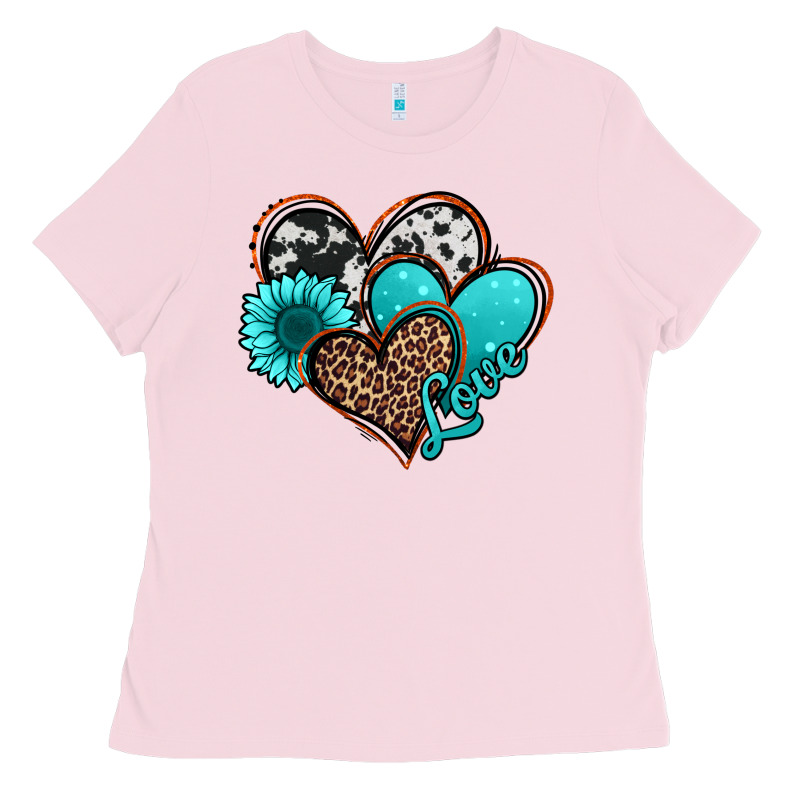 Love Turquoise Hearts Ladies Tee by Jasminsmagicworld | Teevron