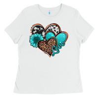 White love turquoise hearts Ladies Tee - Jasminsmagicworld