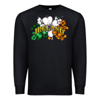 Black St. Patrick's Ireland flag Premium Sweatshirt - HowdyJamesFarm