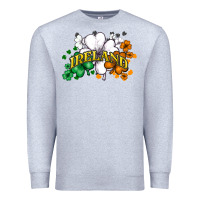 Heather Grey St. Patrick's Ireland flag Premium Sweatshirt - HowdyJamesFarm