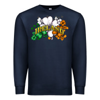 Navy St. Patrick's Ireland flag Premium Sweatshirt - HowdyJamesFarm