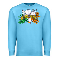 Ocean Blue St. Patrick's Ireland flag Premium Sweatshirt - HowdyJamesFarm