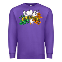 Purple St. Patrick's Ireland flag Premium Sweatshirt - HowdyJamesFarm