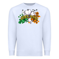 White St. Patrick's Ireland flag Premium Sweatshirt - HowdyJamesFarm