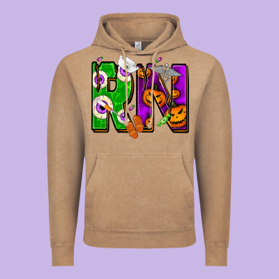 Halloween Rn Vintage Hoodie Designed By Nancycooperartshop