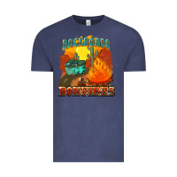 Vintage Denim backroads and bonfire Vintage Tee - NancyCooperArtShop