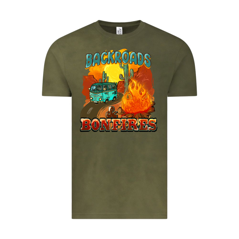 Backroads And Bonfire Vintage Tee by NancyCooperArtShop | Teevron