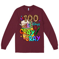 Burgundy 100 days of cray cray Long Sleeve Tee - LillyAllenDesigns