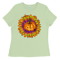 Matcha Halloween Sunflower Ladies Tee - RanaPortraitStore