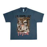 Midnight Navy im trying but tired Urban Heavy Tee - MaliasSmallBusiness